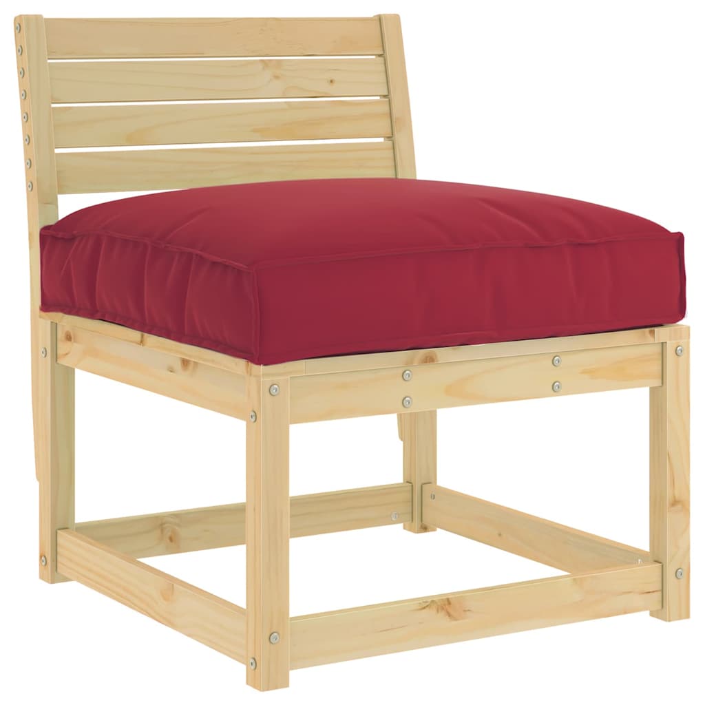 Pallet Cushion for suitable for Seat Wine Red 70 x 70 x 12 cm